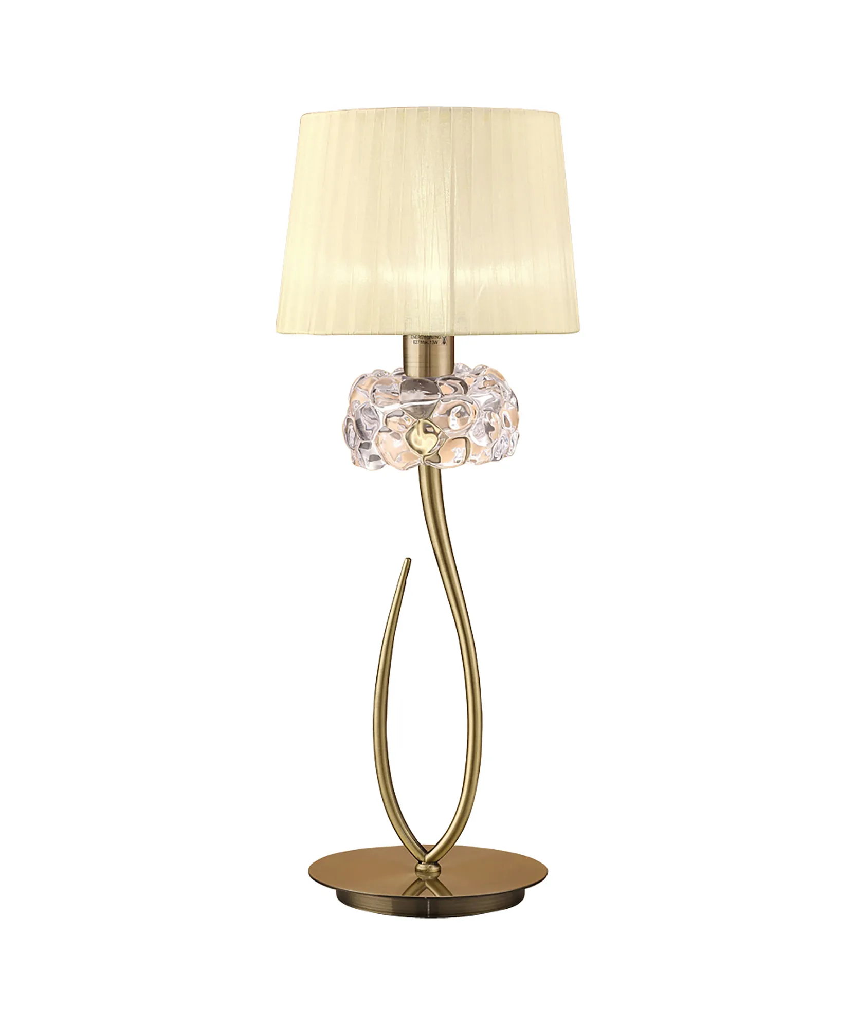 Loewe Antique Brass-Cream Table Lamps Mantra Shaded Table Lamps